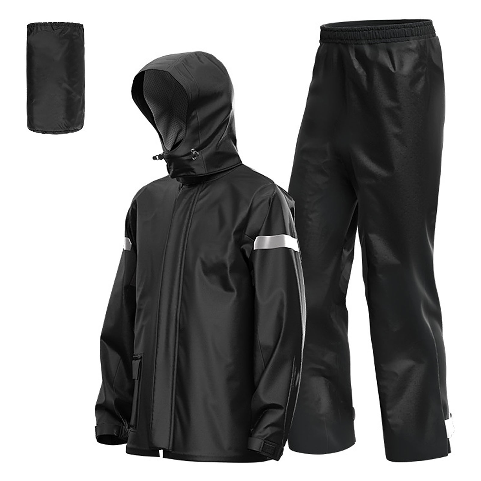 Cycling Gear Rain - Motorregenpak voor heren, reflecterend, waterafstotend, regenjas