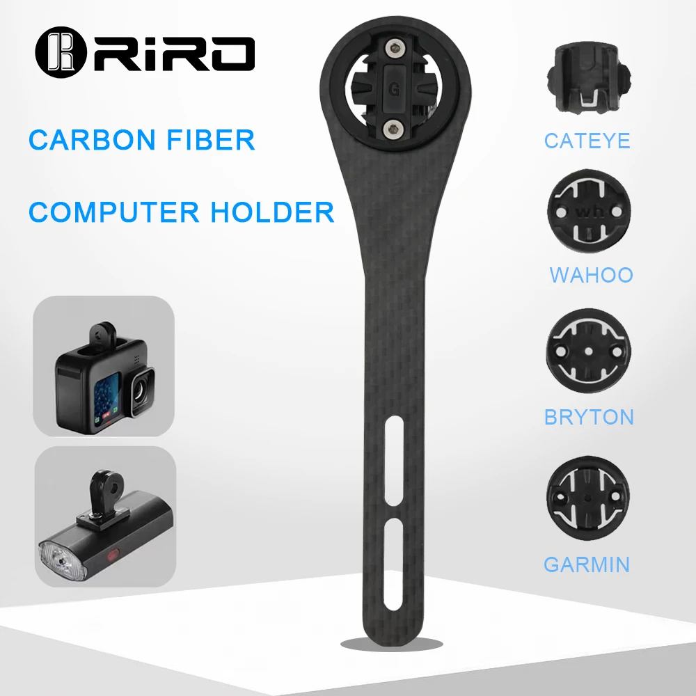 Bike Computer Gps - Riro Koolstofvezel Fiets Computer Houder Weg