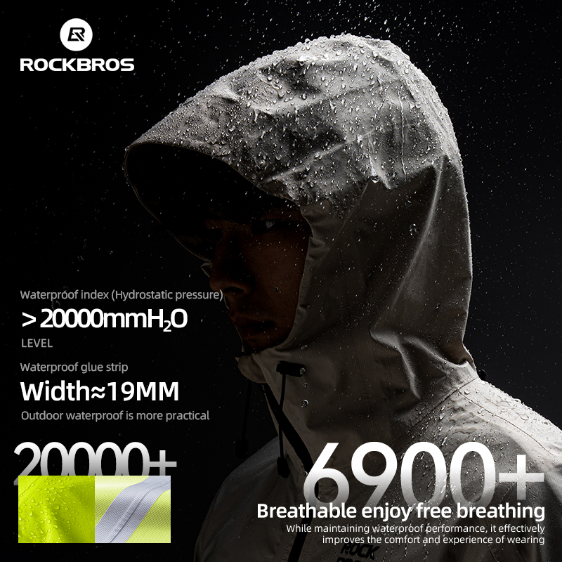 Cycling Gear Rain - ROCKBROS Waterdichte fietsjas Regenjas Waterdicht Ademend