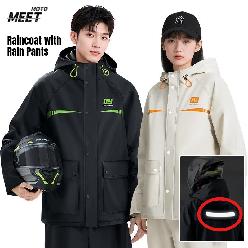 Cycling Gear Rain - Waterdichte regenjas met regenbroek PVC regenbroekset