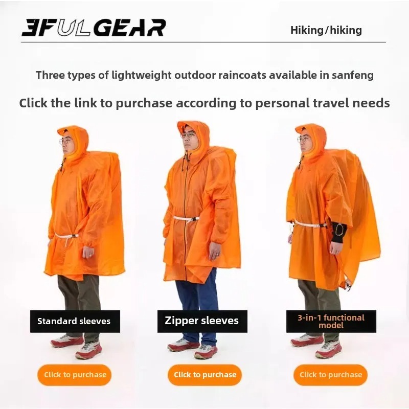 Ultralichte regenponcho 3F UL  - Cycling Gear Rain recensie en prijs